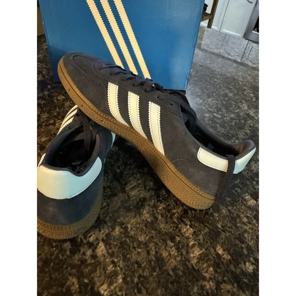 adidas Handball Spezial J Collegiate Navy Clear‎ Sky IH8011 Shoes Sneaker Sz 7